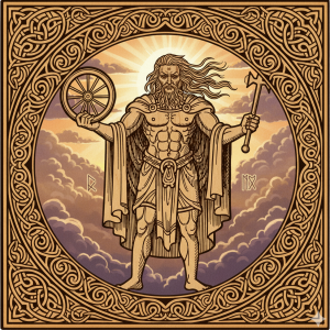 Dans la mythologie celtique, Taranis est un dieu majeur, souvent associé au tonnerre, à la foudre et aux forces célestes.