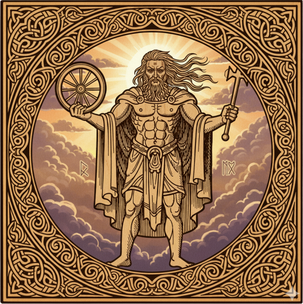 Dans la mythologie celtique, Taranis est un dieu majeur, souvent associé au tonnerre, à la foudre et aux forces célestes.