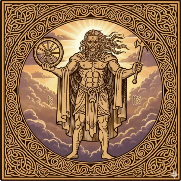 Dans la mythologie celtique, Taranis est un dieu majeur, souvent associé au tonnerre, à la foudre et aux forces célestes.