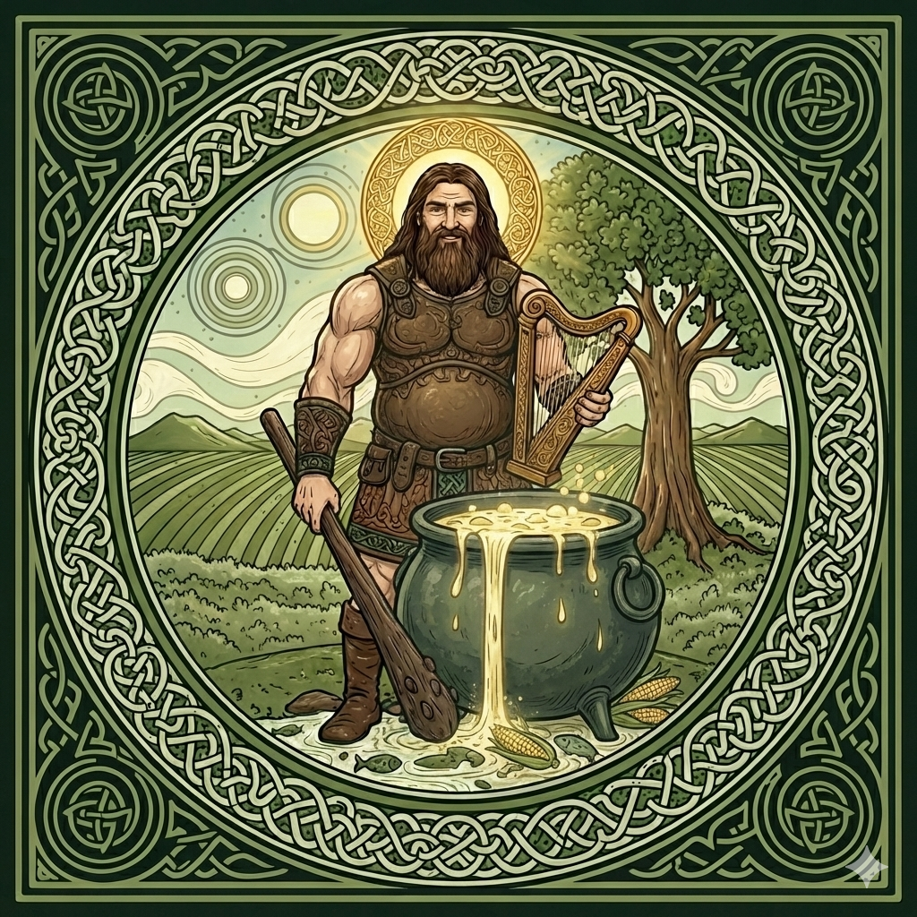 Dieu Dadga, incarnation de la puissance, la sagesse, l'abondance et la protection