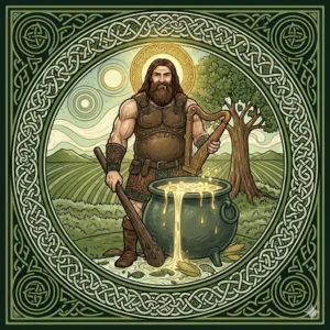 Dieu Dadga, incarnation de la puissance, la sagesse, l'abondance et la protection
