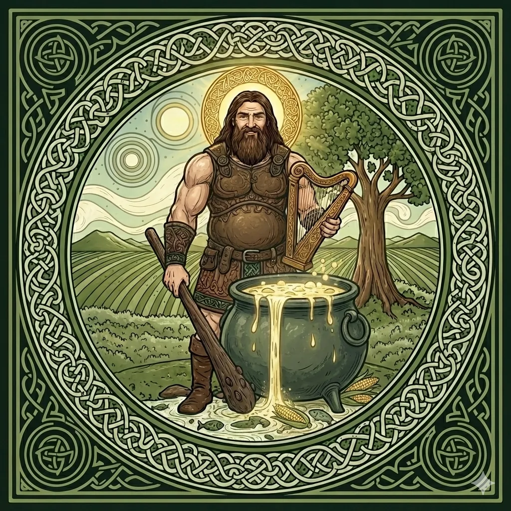 Dieu Dadga, incarnation de la puissance, la sagesse, l'abondance et la protection
