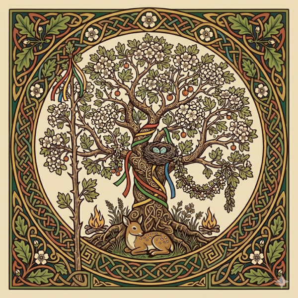 Aubépine, plante sacrée de Beltane
